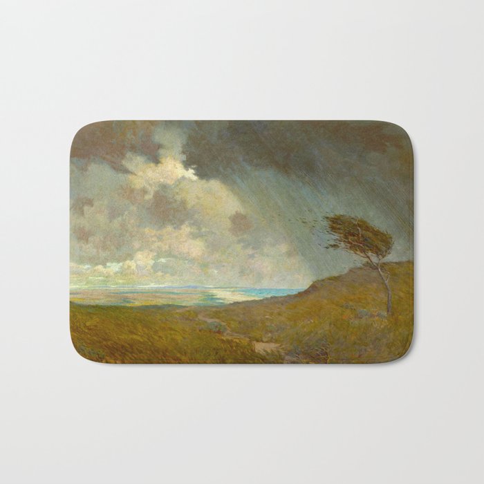 Granville Redmond - Coastal Storm Landscape Oil Painting Bath Mat Gallery Image 1