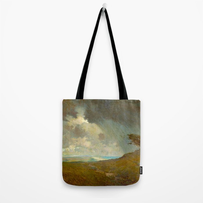 Granville Redmond - Coastal Storm Landscape Oil Painting Tote Bag Gallery Image 2