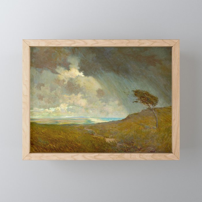 Granville Redmond - Coastal Storm Landscape Oil Painting Mini Art Print Gallery Image 1