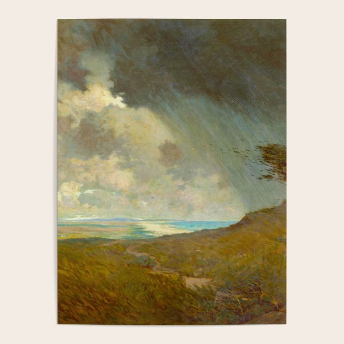 Granville Redmond - Coastal Storm Landscape Oil Painting Poster Gallery Image 1