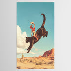 Meehaw - Rodeo Cat Cowgirl Bronc Tablecloth Gallery Image 2