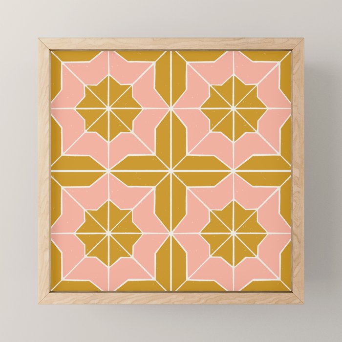 Alys Pink and Golden Rod Mini Art Print Gallery Image 1