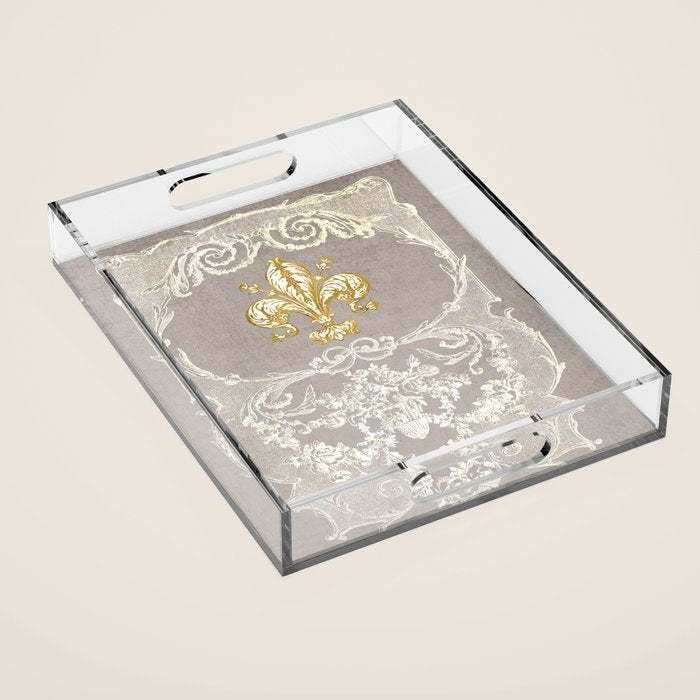 Fleur De Lis Acrylic Tray Gallery Image 1