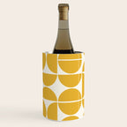 Mid Century Modern Bauhaus Pattern Yellow Wine Chiller Gallery Image 2