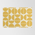 Mid Century Modern Bauhaus Pattern Yellow Rug Gallery Image 2