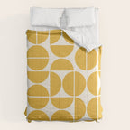 Mid Century Modern Bauhaus Pattern Yellow Comforter Gallery Image 6