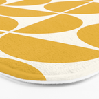 Mid Century Modern Bauhaus Pattern Yellow Bath Mat Gallery Image 3