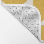 Mid Century Modern Bauhaus Pattern Yellow Bath Mat Gallery Image 2