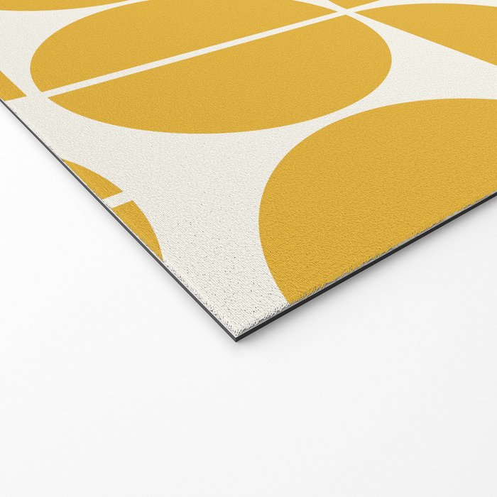 Mid Century Modern Bauhaus Pattern Yellow Welcome Mat Gallery Image 2