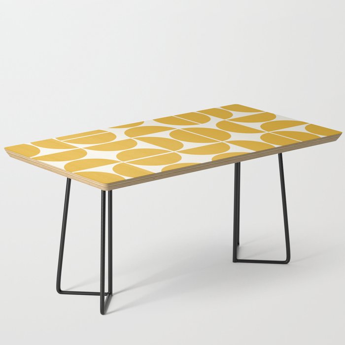 Mid Century Modern Bauhaus Pattern Yellow Coffee Table Gallery Image 1