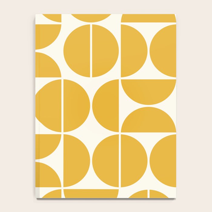 Mid Century Modern Bauhaus Pattern Yellow Notebook Gallery Image 4