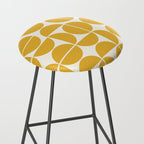 Mid Century Modern Bauhaus Pattern Yellow Stool Gallery Image 2