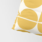 Mid Century Modern Bauhaus Pattern Yellow Pillow Sham Gallery Image 4