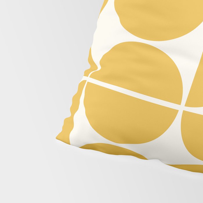 Mid Century Modern Bauhaus Pattern Yellow Pillow Sham Gallery Image 4
