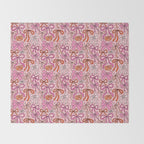 Pink Bow Print Throw Blanket Gallery Image 2