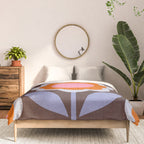 HELLO BOLD RETRO DAISY FLOWERS PATTERN IN BLOOM 3. BROWN Comforter Gallery Image 3