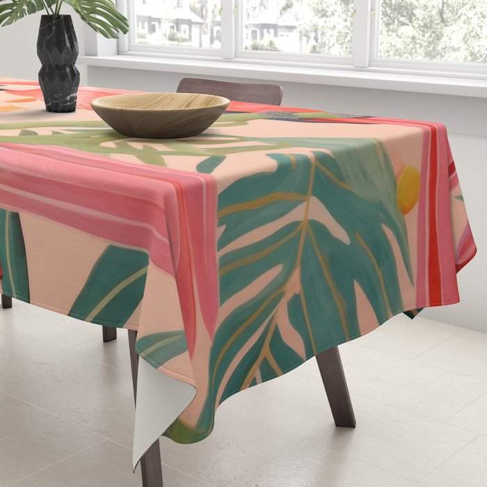 Pastel Parrot Pair Tablecloth Gallery Image 3