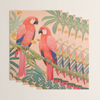 Pastel Parrot Pair Wrapping Paper Gallery Image 3