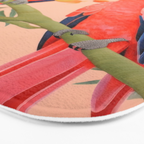 Pastel Parrot Pair Bath Mat Gallery Image 3