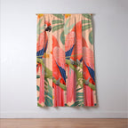 Pastel Parrot Pair Window Curtain Gallery Image 3