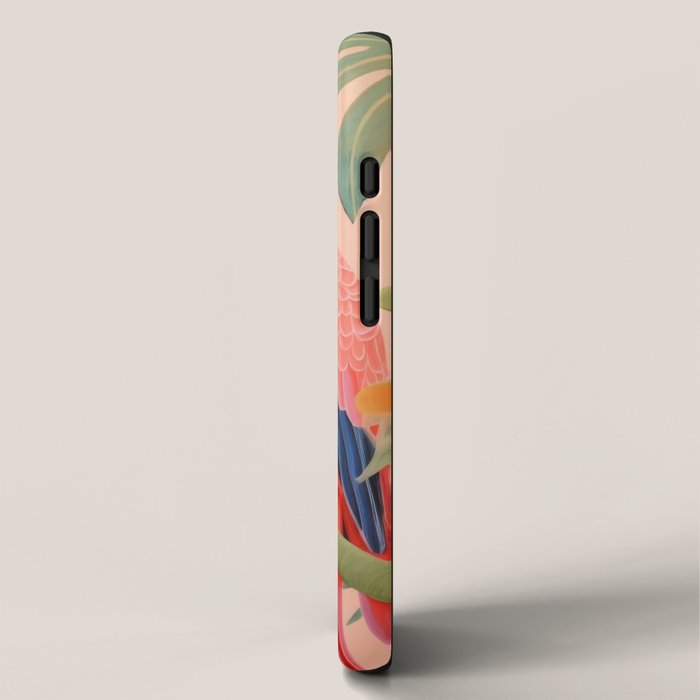 Pastel Parrot Pair iPhone Case Gallery Image 2