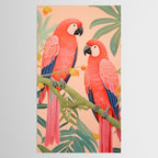 Pastel Parrot Pair Tablecloth Gallery Image 2