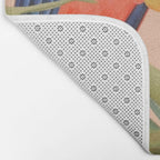Pastel Parrot Pair Bath Mat Gallery Image 2