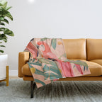 Pastel Parrot Pair Throw Blanket Gallery Image 1