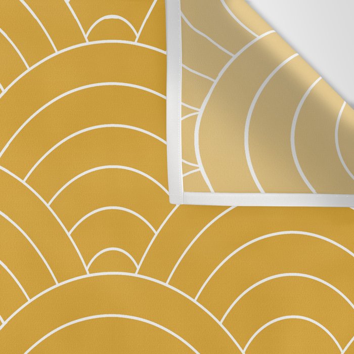 Waves (Mustard Yellow) Wall Tapestry Gallery Image 3