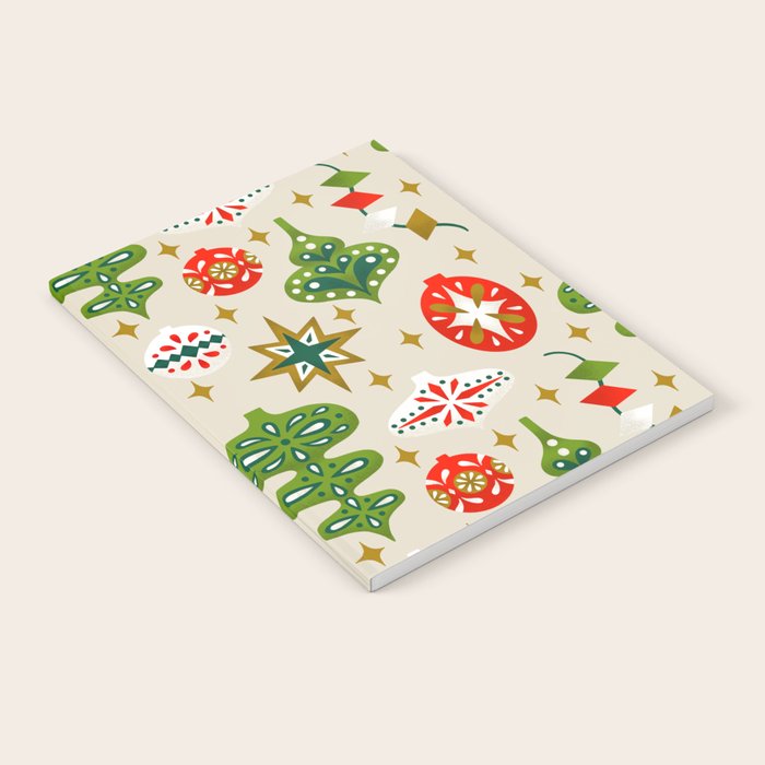 Vintage Christmas Ornaments Pattern Notebook Gallery Image 2