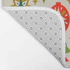 Vintage Christmas Ornaments Pattern Bath Mat Gallery Image 2