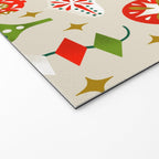 Vintage Christmas Ornaments Pattern Welcome Mat Gallery Image 2