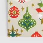 Vintage Christmas Ornaments Pattern Poster Gallery Image 3