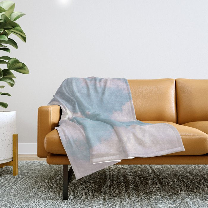 Every Cloud Has a Pink Lining Throw Blanket Gallery Image 1