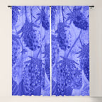 Strawberry Garden in Botanical Blue Window Curtain Gallery Image 5