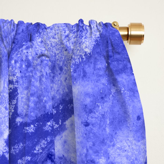 Strawberry Garden in Botanical Blue Window Curtain Gallery Image 2
