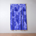 Strawberry Garden in Botanical Blue Window Curtain Gallery Image 3