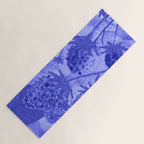 Strawberry Garden in Botanical Blue Yoga Mat Gallery Image 1