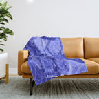 Strawberry Garden in Botanical Blue Throw Blanket Gallery Image 1