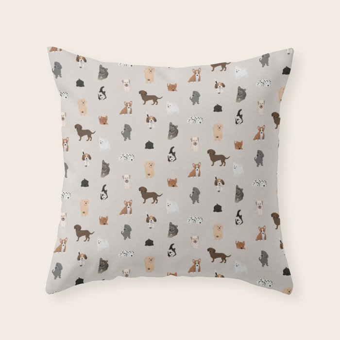 dogs Throw Pillow Gallery Image 1