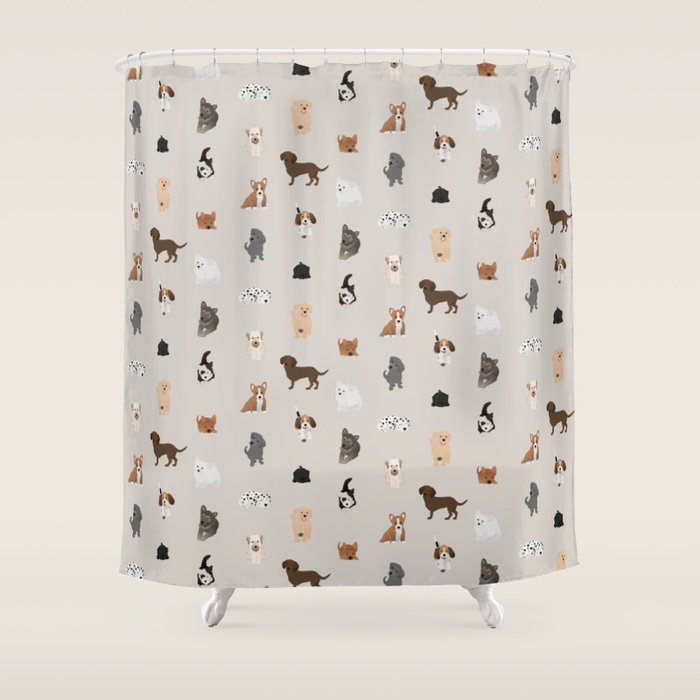 dogs Shower Curtain Gallery Image 1