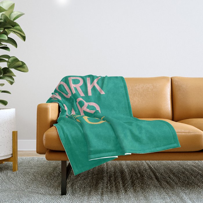 work hard be nice Throw Blanket Gallery Image 1