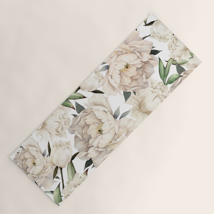 Peonies Pattern Yoga Mat Gallery Image 1