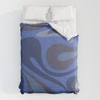 Mod Swirl Retro Abstract Pattern Blues on Blue  Comforter Gallery Image 6
