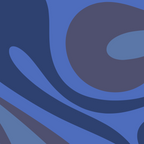 Mod Swirl Retro Abstract Pattern Blues on Blue  Coffee Mug Gallery Image 2