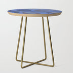 Mod Swirl Retro Abstract Pattern Blues on Blue  Side Table Gallery Image 1