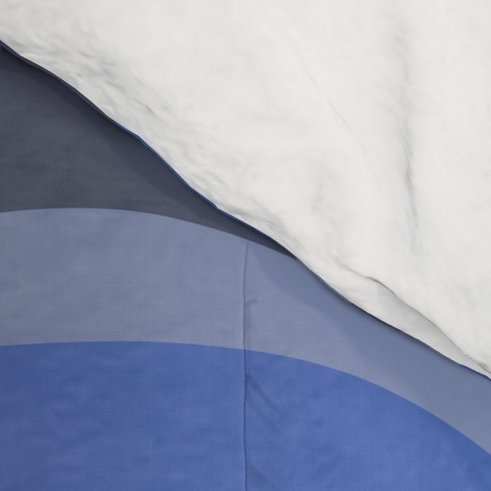 Mod Swirl Retro Abstract Pattern Blues on Blue  Comforter Gallery Image 4