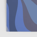 Mod Swirl Retro Abstract Pattern Blues on Blue  Poster Gallery Image 3