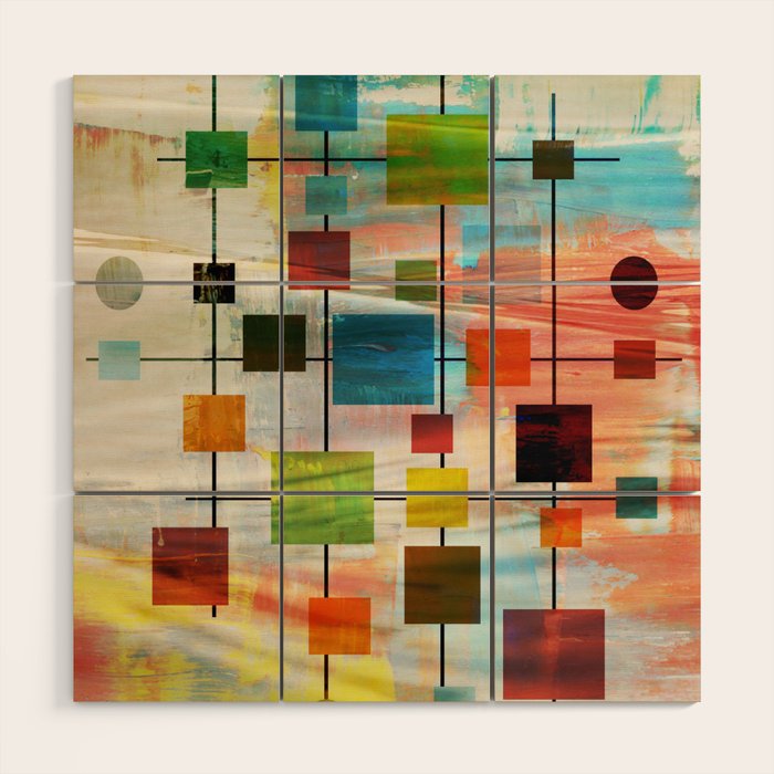 Mid-Century Modern Art 1.3 -  Graffiti Style Wood Wall Art Gallery Image 1