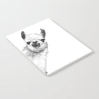 Sneaky Llama Black and White Notebook Gallery Image 2
